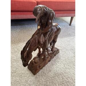 Carved wooden "End of the Trail" Sculpture